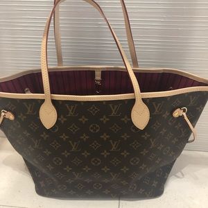 100 authentic LV NEVerfull MM Monogram Pivoine